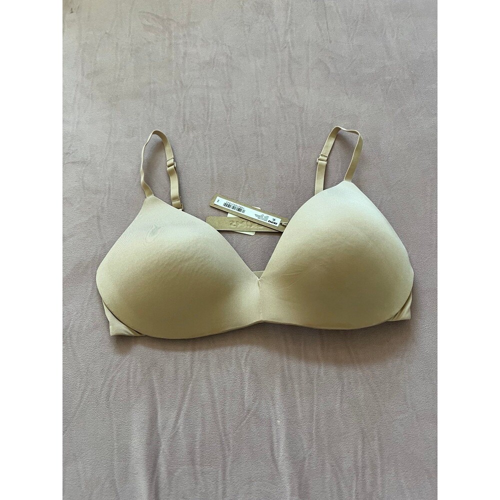 SKIMS WIRELESS FORM PUSH-UP PLUNGE BRA - size 34D- color Clay - new with tags